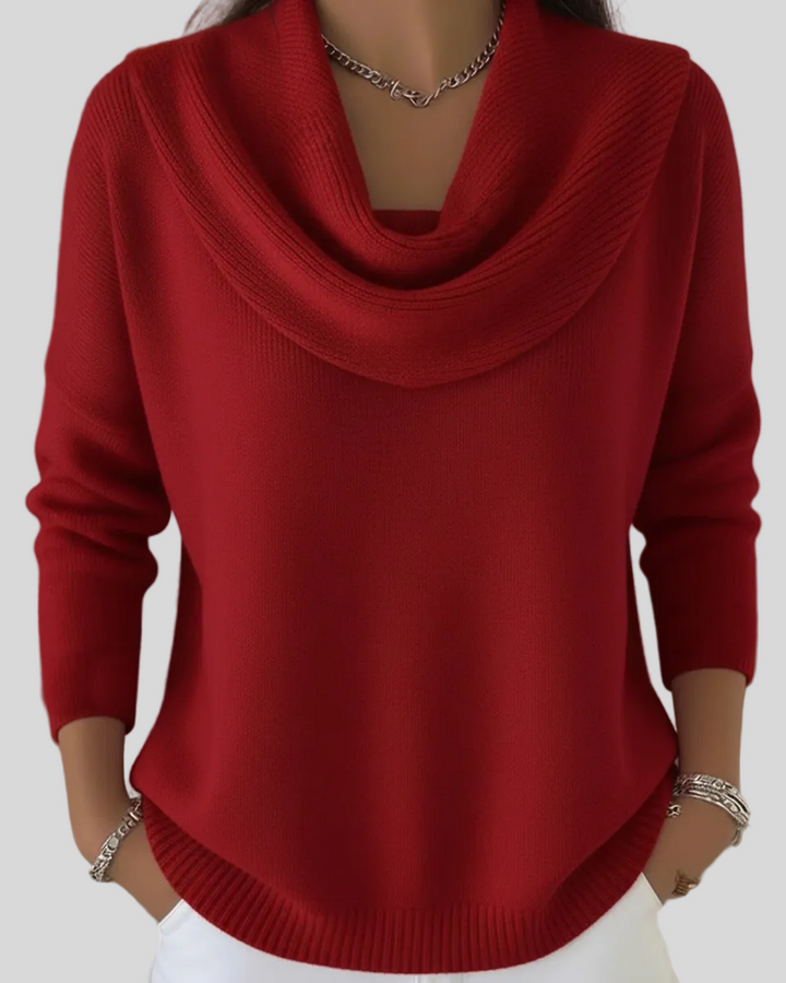 JOCELYN™ | Cozy Ruffled-neck Sweater