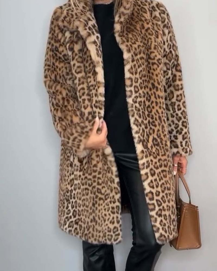 Felicity™ | Long Leopard-print Coat