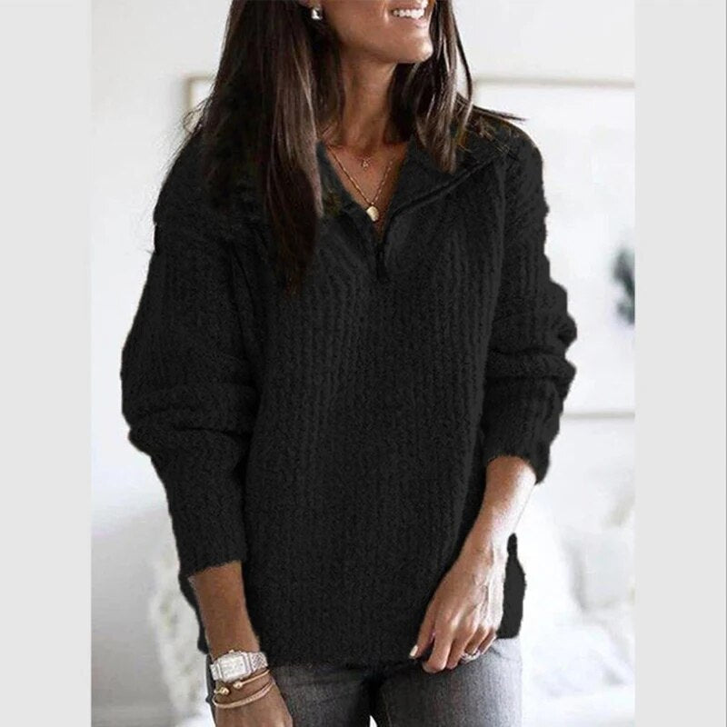Margo | Soft Zip Comfort Sweater